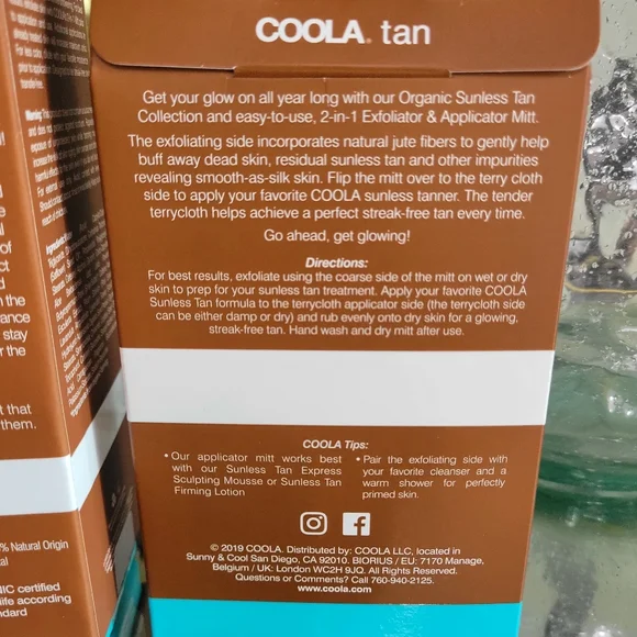 ✨️HP✨️NIB COOLA Sunless Tan Firming Lotion and COOLA Tan Applicator Mitt - Picture 5 of 9